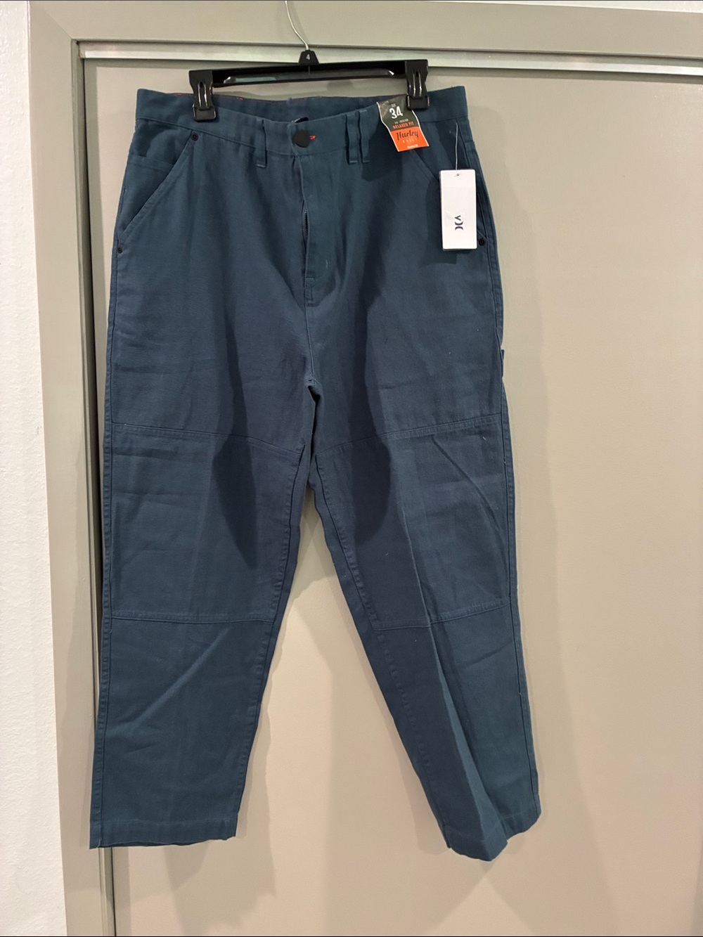 Hurley Mens Dark Teal Cargo Pants